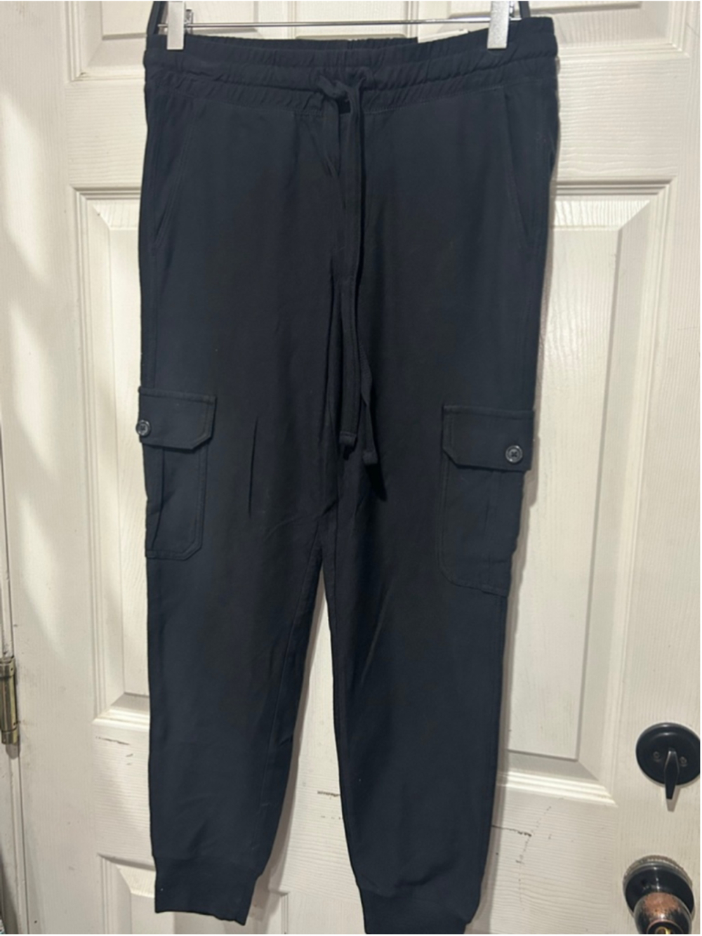Women's SO Black Knit Cargo Jogger Pants M